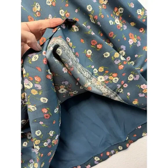 Sweet Salt Cottagecore Prairie Floral Midi Dress Boho Romantic Pockets Women 14 - Picture 7 of 16